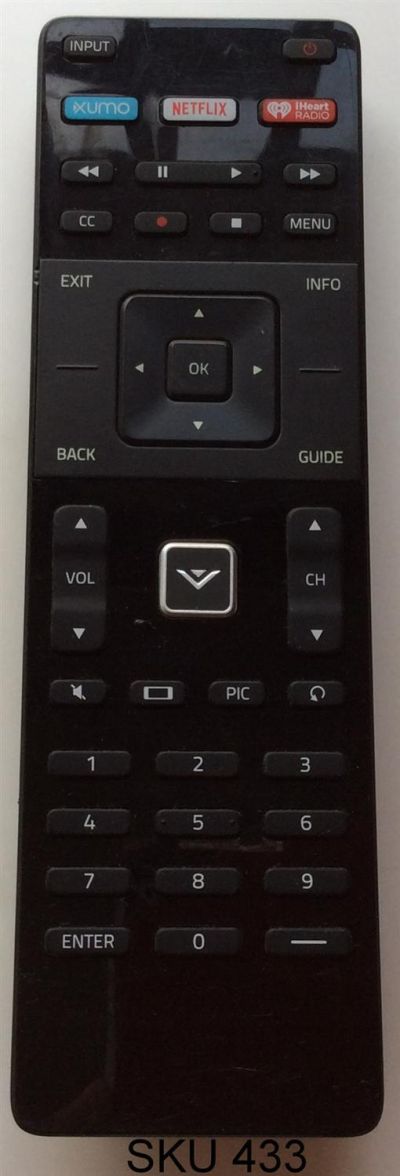 CONTROL REMOTO ORIGINAL PARA TV VIZIO / NUMERO DE PARTE XRT122 / MODELO E60-C3 / D65U-D2 / D58U-D3 / D50U-D1 / D39H-D0 / E65X-C2 / D55U-D1 / E40X-C2 / E50-C1 / E32H-C1 / E32-C1 / E40-C2 / E48-C2 / E43-C2 / E65-C3 / E55-C2 / E70-C3 / E55-C1